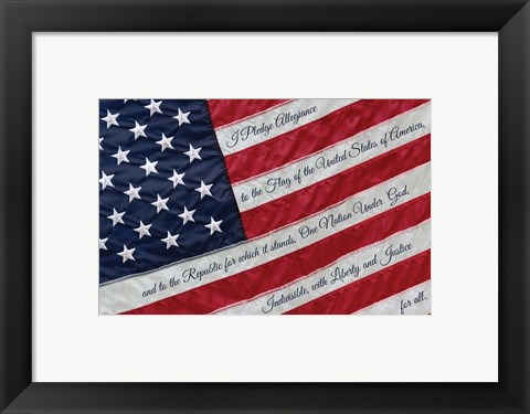 Framed I Pledge Allegiance II Print