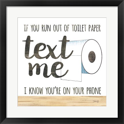 Framed Text Me Print