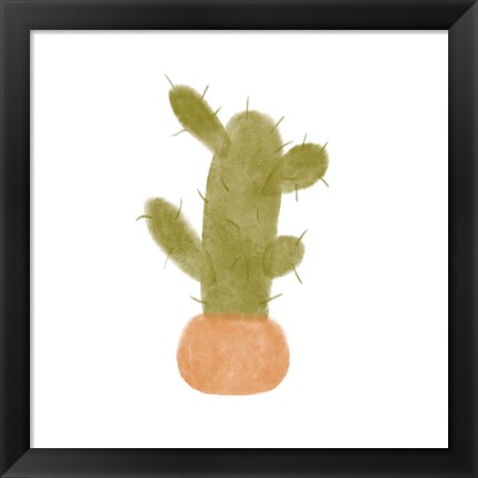 Framed Watercolor Cactus IV Print