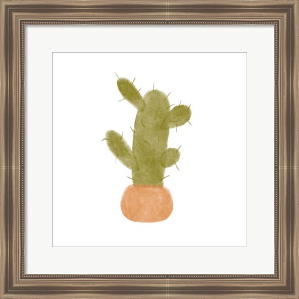 Framed Watercolor Cactus IV Print