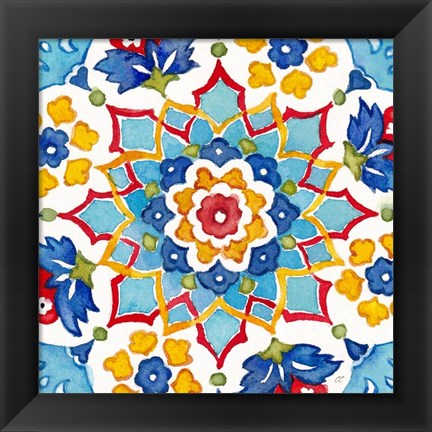 Framed Turkish Tile II Print