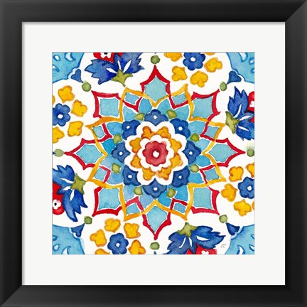 Framed Turkish Tile II Print