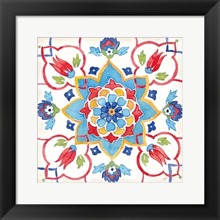 Framed Turkish Tile III Print