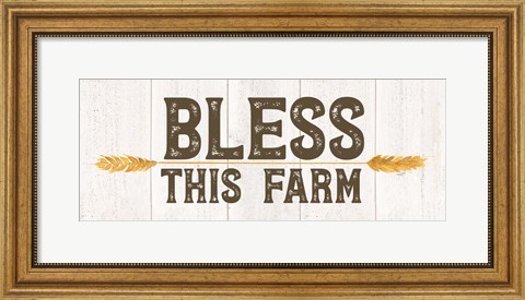 Framed Farm Life Panel III-Bless this Farm Print