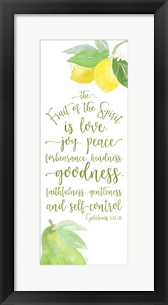 Framed Fruit of the Spirit vertical I-Fruit Print