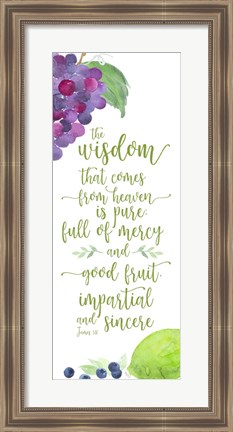 Framed Fruit of the Spirit vertical IV-Wisdom Print