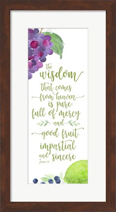 Framed Fruit of the Spirit vertical IV-Wisdom Print