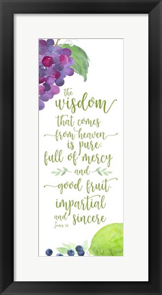 Framed Fruit of the Spirit vertical IV-Wisdom Print