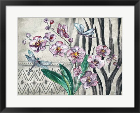 Framed Boho Orchid landscape Print