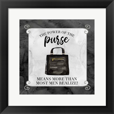 Framed Fashion Humor VI-Power of the Purse Print