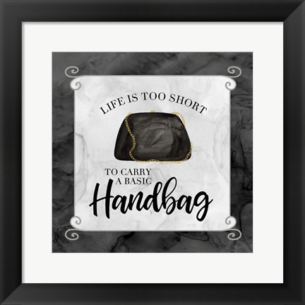 Framed Fashion Humor X-Basic Handbag Print