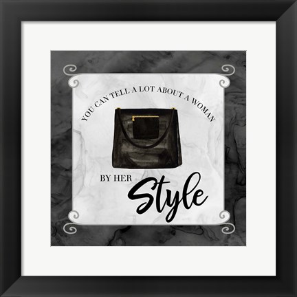 Framed Fashion Humor XII-By Her Style Print