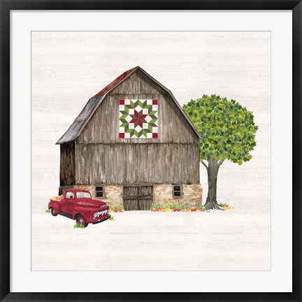 Framed Spring &amp; Summer Barn Quilt II Print