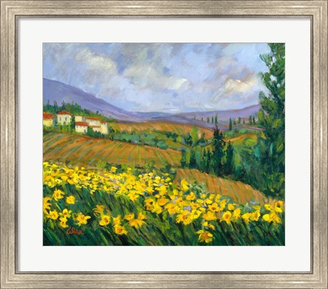 Framed Field of Yellow Print