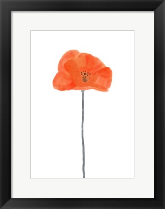 Framed Solo Poppy Red II Print