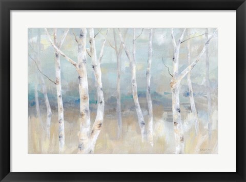 Framed Birch Field Landscape Print