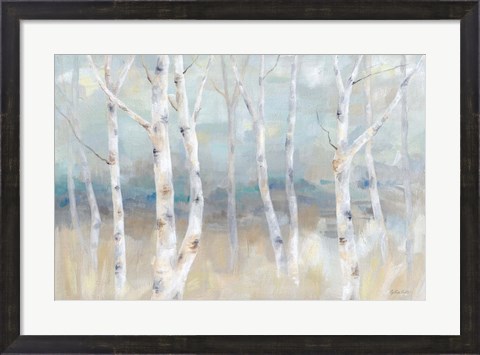 Framed Birch Field Landscape Print