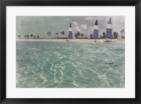 Framed Beach Scene II Print