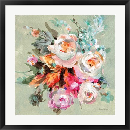 Framed Windblown Blooms I Print