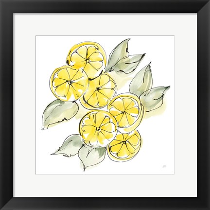 Framed Cut Lemons II Print