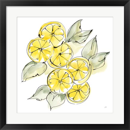 Framed Cut Lemons II Print