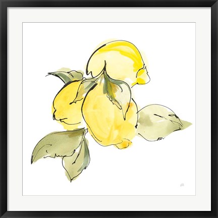 Framed Lemons I Print