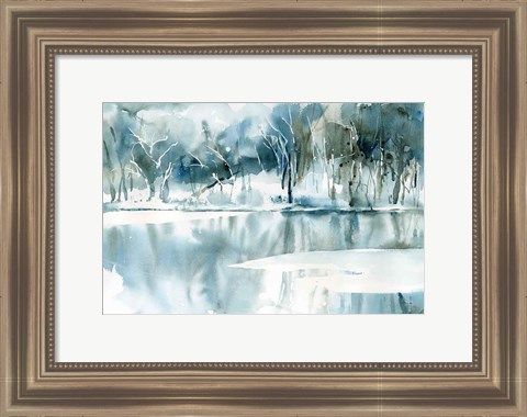 Framed Blue Reflections Print