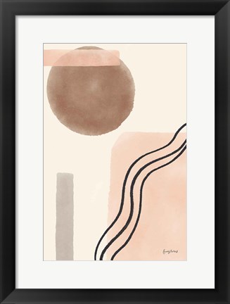 Framed Geo Abstract II Neutral Pink Print