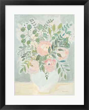 Framed Blushing Bouquet Print