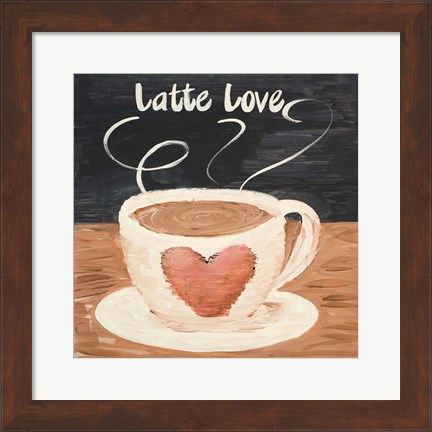 Framed Latte Love Square Print