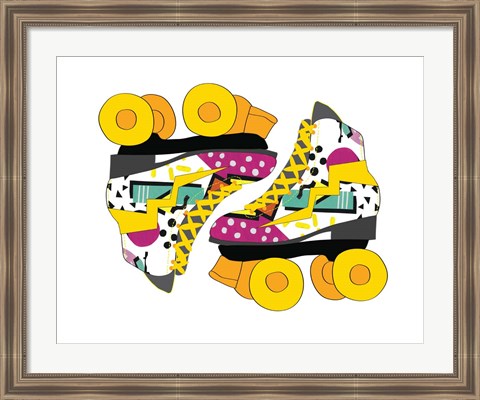 Framed Graffiti  Rollerblades Print