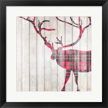 Framed Red Rhizome Deer Print