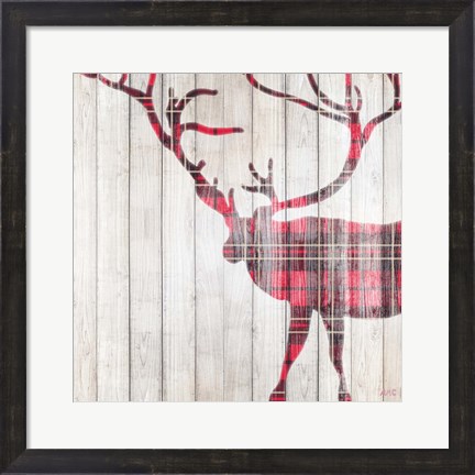 Framed Red Rhizome Deer Print