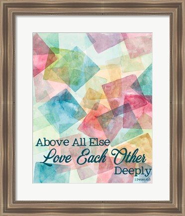 Framed Love Each Other Deeply Print