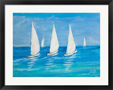 Framed Sailboats II Print