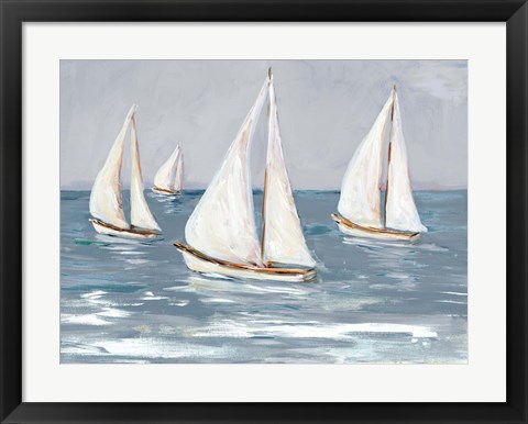 Framed Sailing Calm Waters I Print