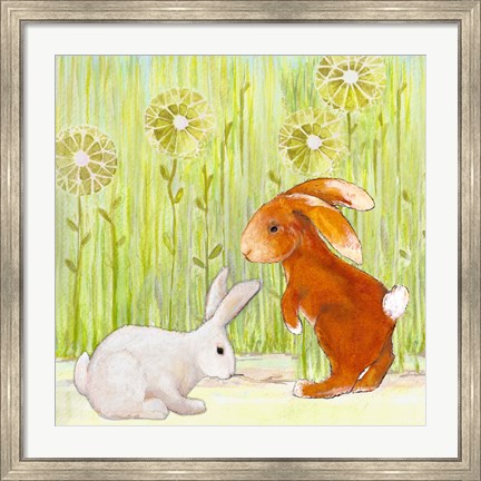 Framed Bunnies I Print