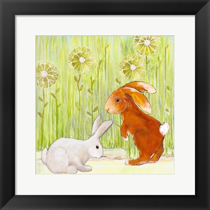 Framed Bunnies I Print