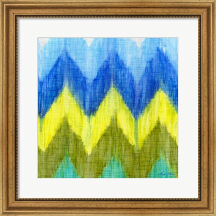 Framed Brilliant Chevron I Print