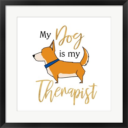 Framed Puppy Positive V Print