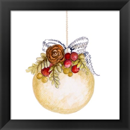 Framed Holiday Ornament II Print