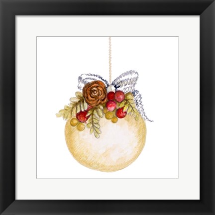 Framed Holiday Ornament II Print