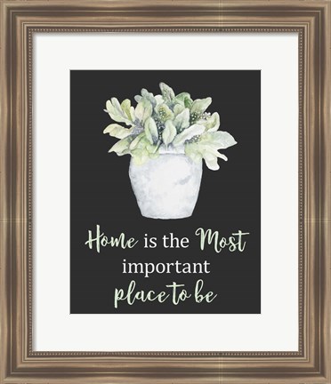 Framed Home Is The Most Important Place Print