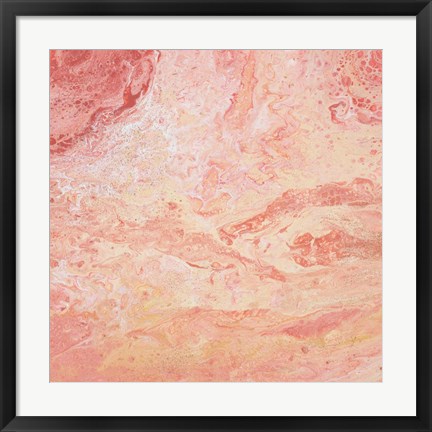 Framed Modern Peach Flow II Print