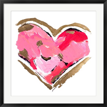 Framed Heart Full of Love II Print