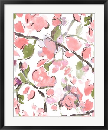 Framed Spring Floral In Pink Print