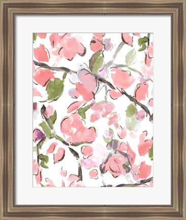 Framed Spring Floral In Pink Print