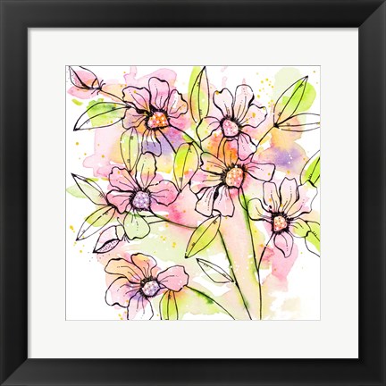 Framed Splash of Beauty Florals Print