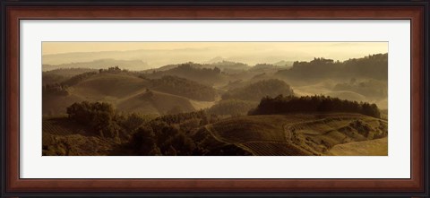 Framed Sunrise Over Tuscany Print