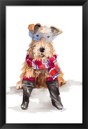 Framed Stylish Airedale Terrier Print